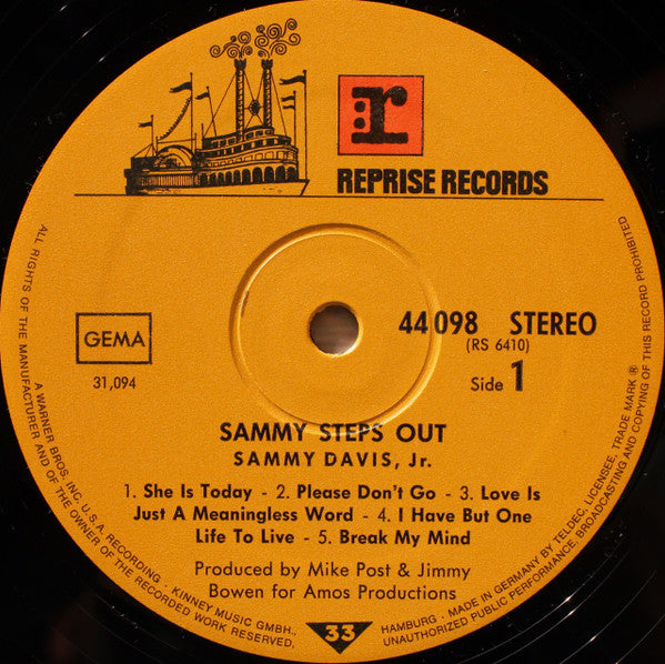 Sammy Davis Jr. : Sammy Steps Out (LP)