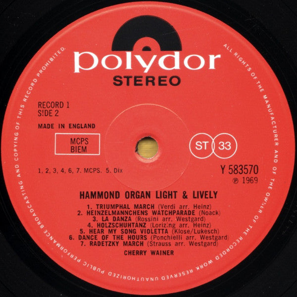 Cherry Wainer : Hammond Organ Light And Lively (2xLP, Comp)