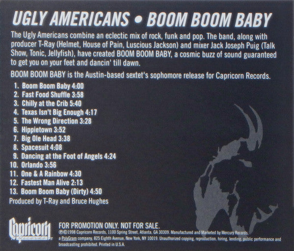 Ugly Americans (2) : Boom Boom Baby (CD, Album, Promo)