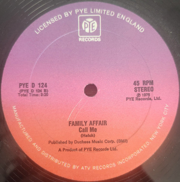 Family Affair : Love Hustle (12")