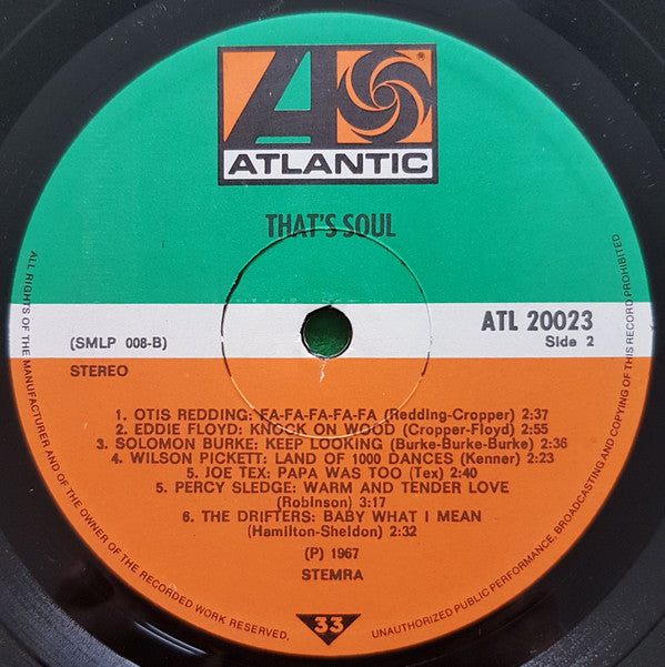 Various : That's Soul (LP, Comp, RE)