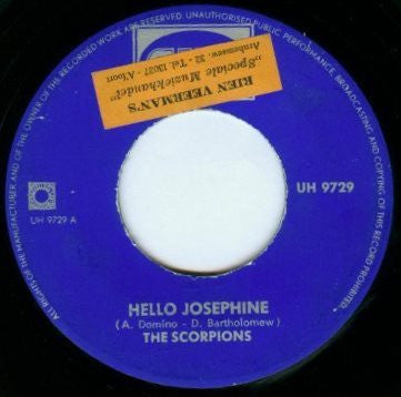 The Scorpions : Hello Josephine (7", Single, blu)