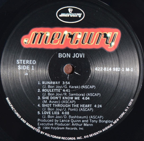 Bon Jovi : Bon Jovi (LP, Album, PRC)
