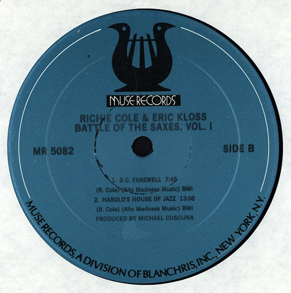 Eric Kloss / Richie Cole : Battle Of The Saxes, Vol.1 (LP, Album)