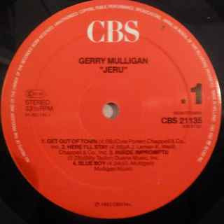 Gerry Mulligan : Jeru (LP, Album, RE)