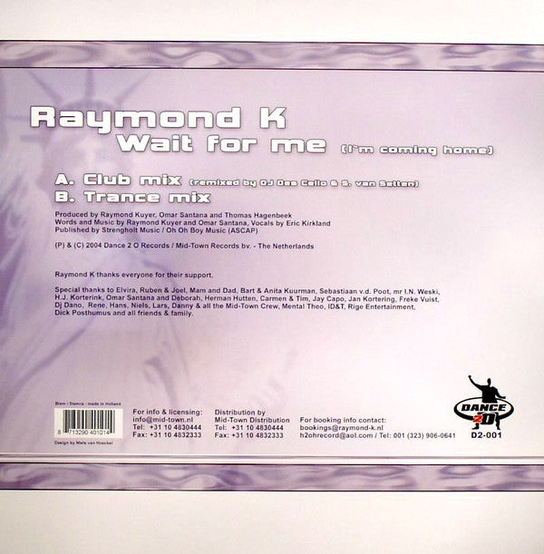 Raymond Kuyer : Wait For Me (I'm Coming Home) (12")