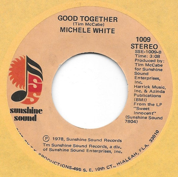 Michele White : Hold Me / Good Together (7")