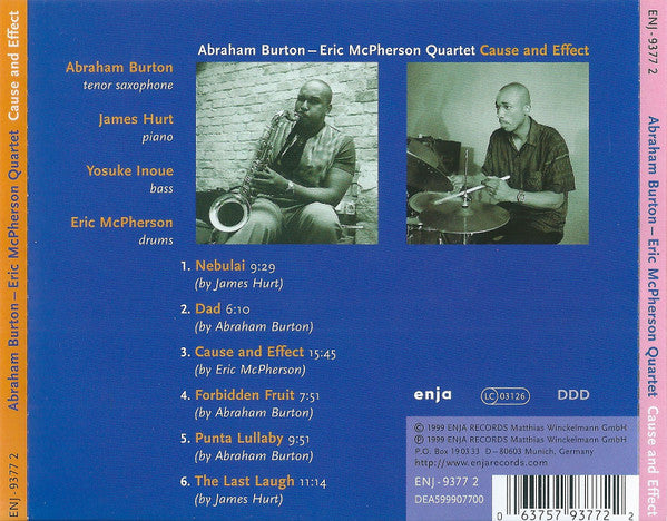 Abraham Burton - Eric McPherson Quartet : Cause And Effect (CD, Album)