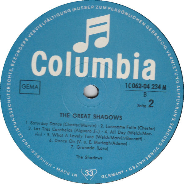 The Shadows : The Great Shadows (LP, Comp, RE)