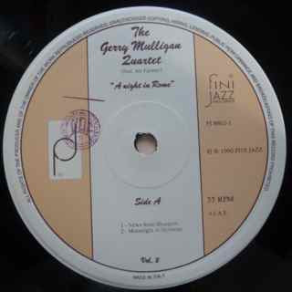 The Gerry Mulligan Quartet* Featuring Art Farmer : A Night In Rome Vol. 2 (LP)
