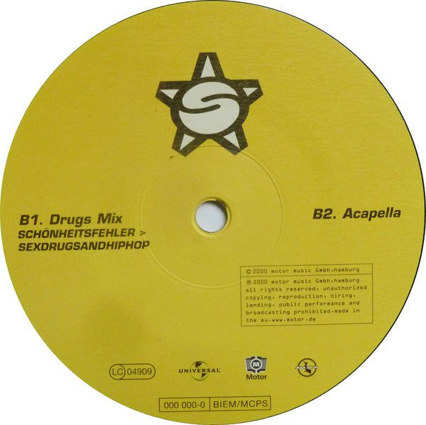 Schönheitsfehler : Sex, Drugs And Hip Hop (2x12")