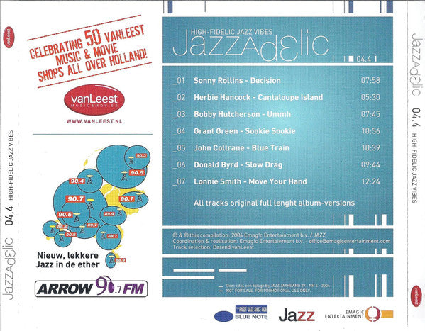 Various : Jazzadelic 04.4 High-Fidelic Jazz Vibes (CD, Comp, Promo)