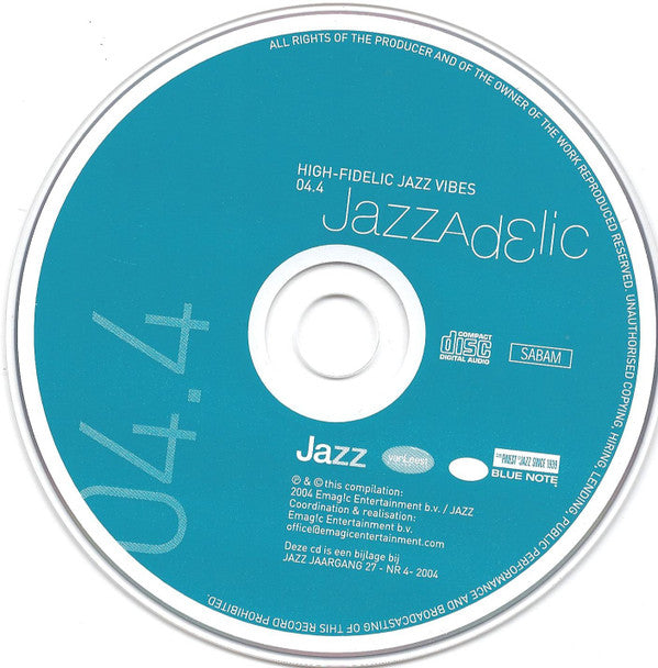 Various : Jazzadelic 04.4 High-Fidelic Jazz Vibes (CD, Comp, Promo)