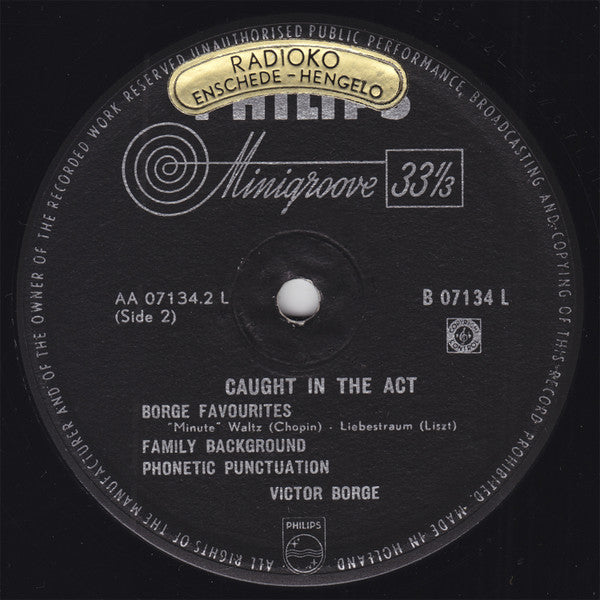 Victor Borge (2) : Caught In The Act (LP, Album, Mono)
