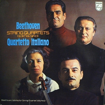 Ludwig van Beethoven, Quartetto Italiano : String Quartets Op. 18 Nos. 1 And 3 (LP)