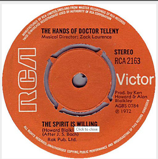 The Hands Of Doctor Teleny : The Spirit Is Willing (7", Single, 4-P)