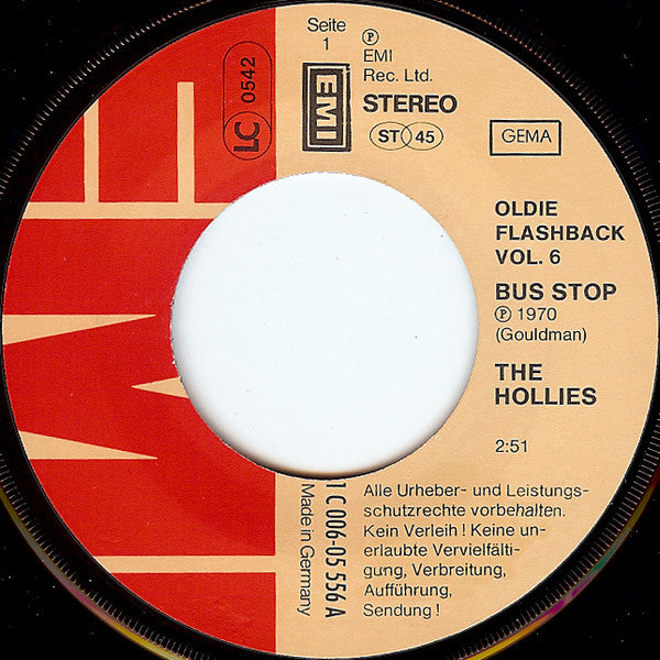 The Hollies : Bus Stop / Stop Stop Stop (7", Single, RE)