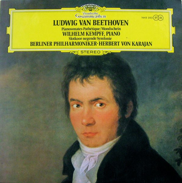 Ludwig van Beethoven / Wilhelm Kempff / Berliner Philharmoniker / Herbert von Karajan : Pianosonates Pathétique/Mondschein - Slotkoor Negende Symfonie (LP, Comp)