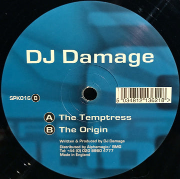 DJ Damage : The Temptress / The Origin (12")