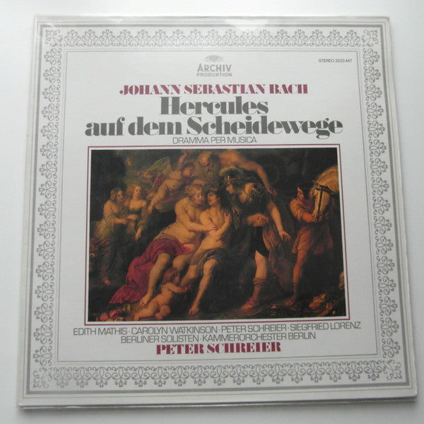 Johann Sebastian Bach - Edith Mathis · Carolyn Watkinson · Peter Schreier · Siegfried Lorenz, Berliner Solisten · Kammerorchester Berlin, Peter Schreier : Hercules Auf Dem Scheidewege (Dramma Per Musica) (LP, Gat)