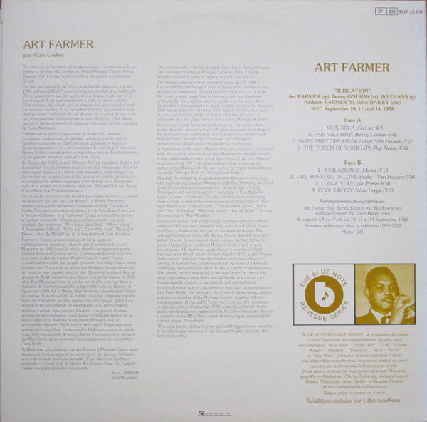 Art Farmer : Jubilation (LP, Album, RE)