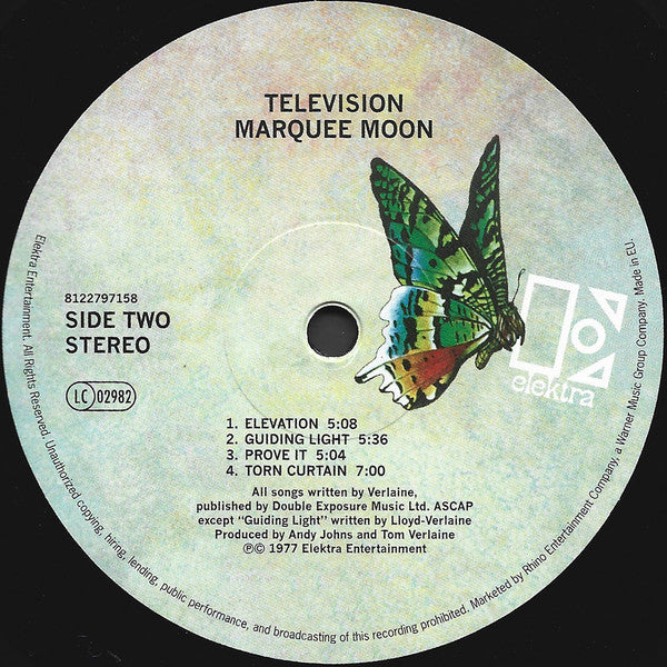 Television : Marquee Moon (LP, Album, RE, RM, 180)