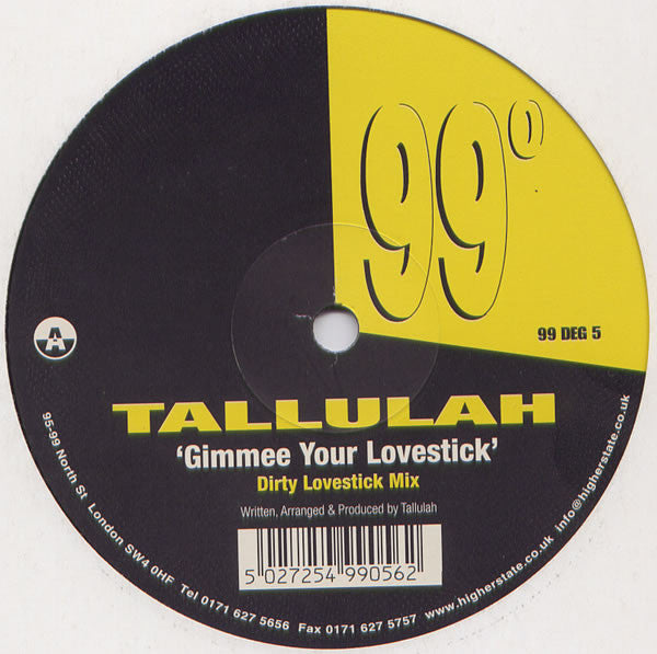 Tallulah (2) : Gimmee Your Lovestick (12")