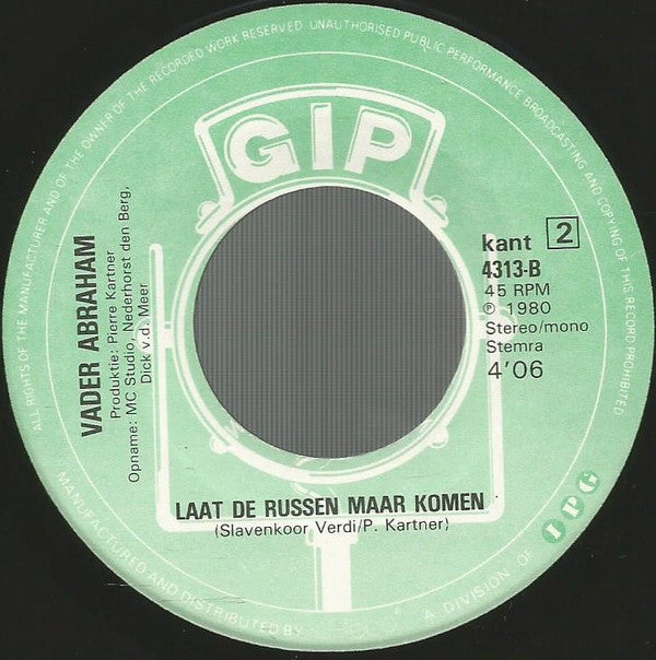 Vader Abraham : Aa'me Hoelala (7", Single)