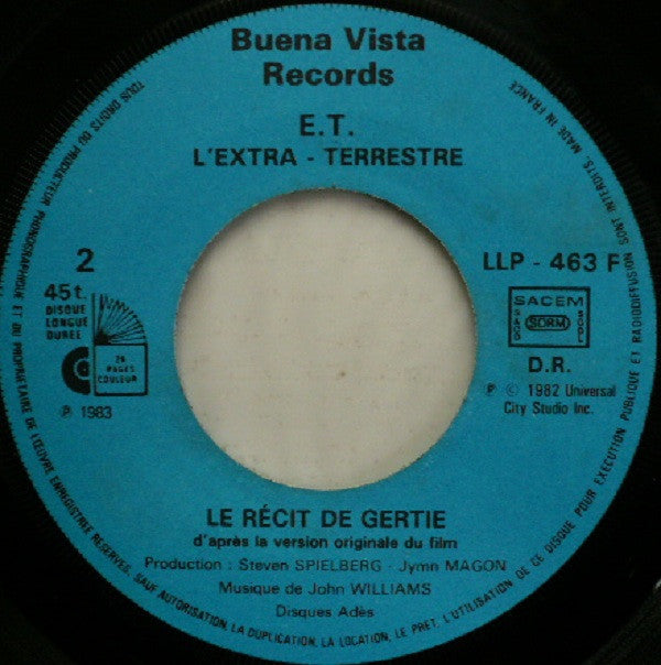 Fabienne Godet : E.T. L'Extra-Terrestre - Le Récit De Gertie D'Après La Version Originale Du Film (7", EP, Gat)