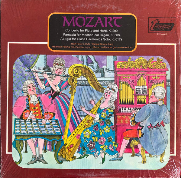 Wolfgang Amadeus Mozart, Jean Patero, Helga Storck, Helmuth Rilling, Bruno Hoffmann : Concerto For Flute And Harp, K. 299 / Fantasia For Mechanical Organ, K. 608 / Adagio For Glass Harmonica Solo, K. 617a (LP, Album)