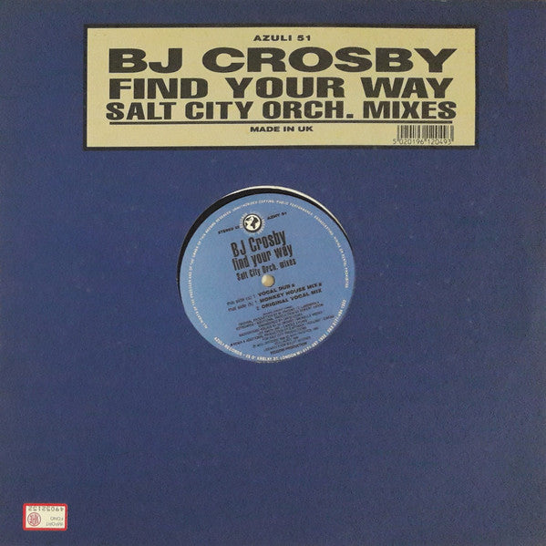 BJ Crosby : Find Your Way (Salt City Orch. Mixes) (12")