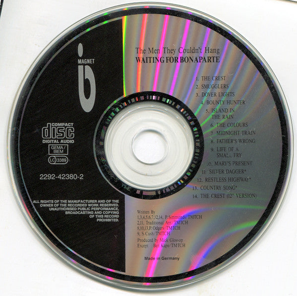 The Men They Couldn't Hang : Waiting For Bonaparte (CD, Album, RE)