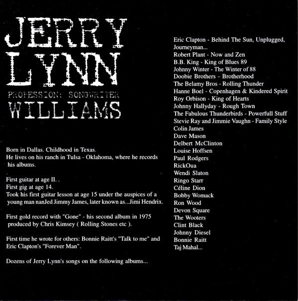 Jerry Lynn Williams : The Peacemaker Private Sessions (CD, Album)