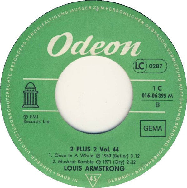 Louis Armstrong : Basin' Street Blues / St. Louis Blues / Once In A While / Muskat Ramble (7", EP)