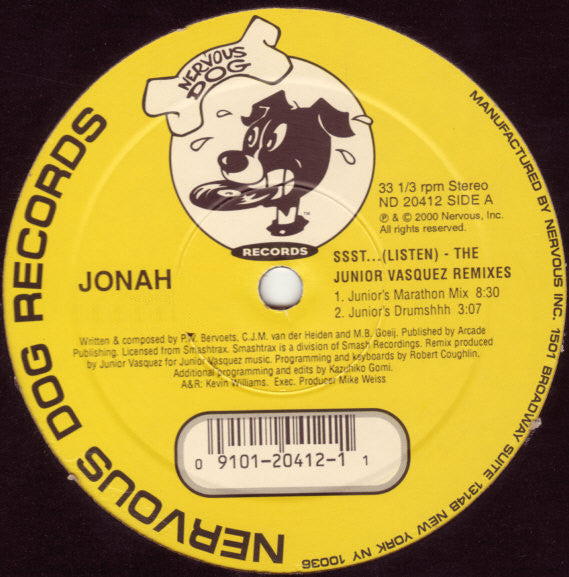 Jonah : SSST... (Listen) (The Junior Vasquez Remixes) (12")