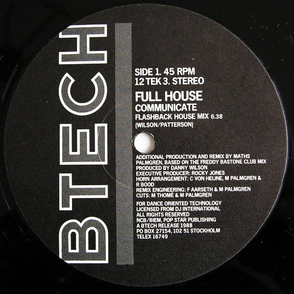 Full House : Communicate (12")