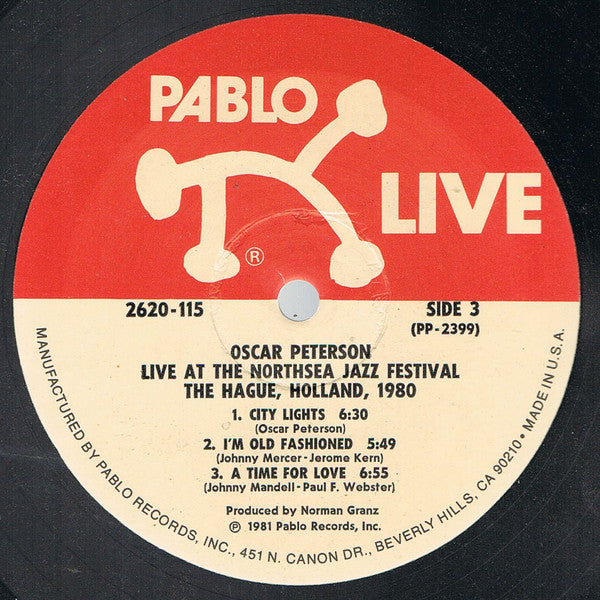Oscar Peterson : Live At The Northsea Jazz Festival, The Hague, Holland, 1980 (2xLP, Album, Gat)