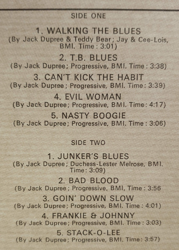 Champion Jack Dupree : Blues From The Gutter (LP, Album, RE)