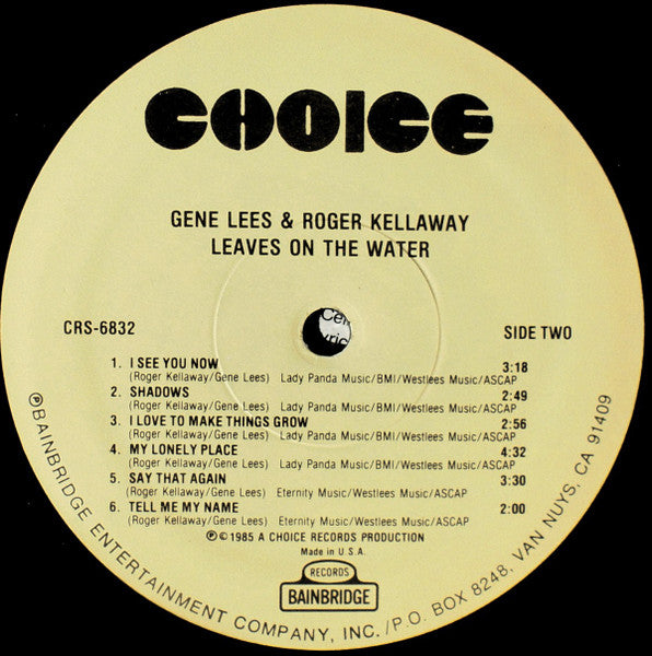 Gene Lees & Roger Kellaway : Leaves On The Water (LP, Album)