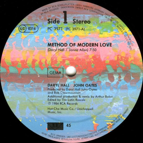 Daryl Hall  John Oates* : Method Of Modern Love (12", Maxi)