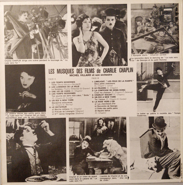 Charlie Chaplin - Michel Villard : Les Musiques Des Films De Charlie Chaplin (LP, Album, RE)