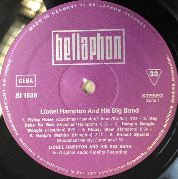 Lionel Hampton & His Big Band : Lionel Hampton And His Big Band (LP, Album)