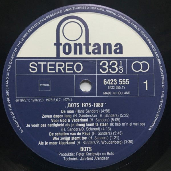 Bots : 1975-1980 (LP, Comp)