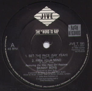Skinny Boys : Set The Pace (Say Yeah) (12")