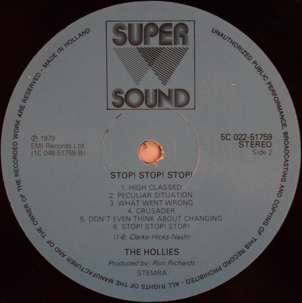 The Hollies : Stop·Stop·Stop (LP, Album, RE)