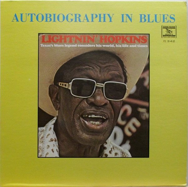 Lightnin' Hopkins : Autobiography In Blues (LP, RE)