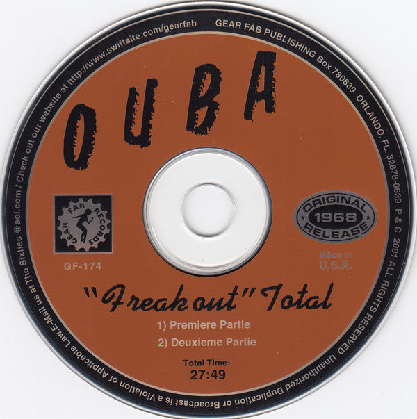 Ouba : "Freak Out" Total (CD, Album, RE)