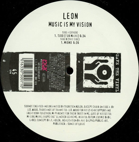 Leon (30) : Music Is My Vision (12")