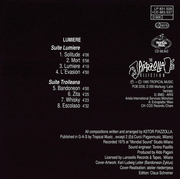 Astor Piazzolla : Lumière (CD, Album, RE)