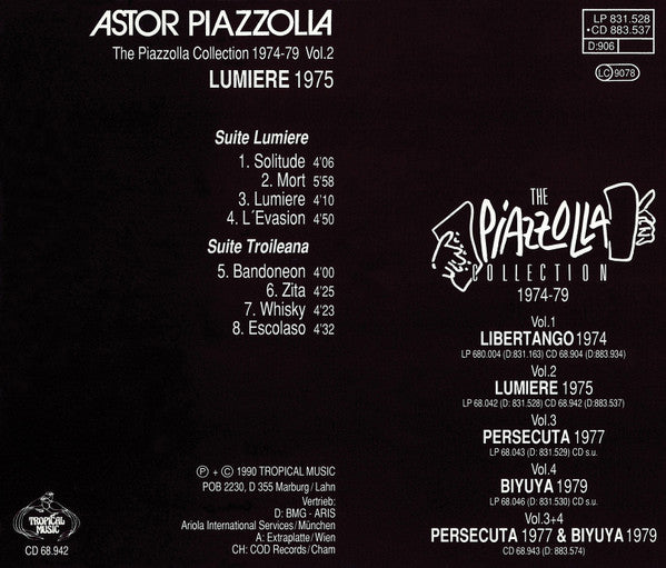 Astor Piazzolla : Lumière (CD, Album, RE)